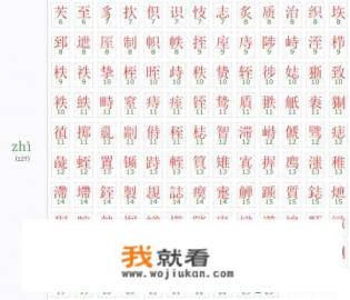 zhi汉字是什么？