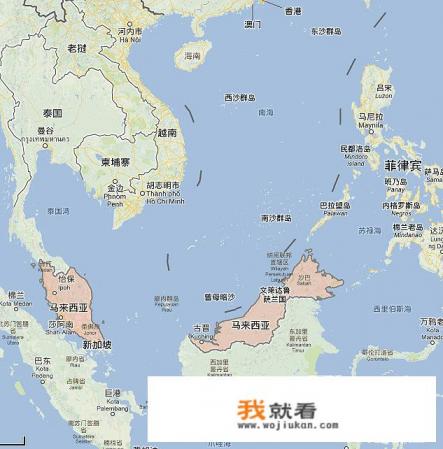 马来西亚地图上的位置？