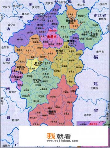 江西省各市地图面积？