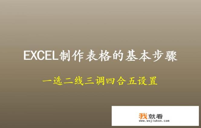 excel怎么建表格？